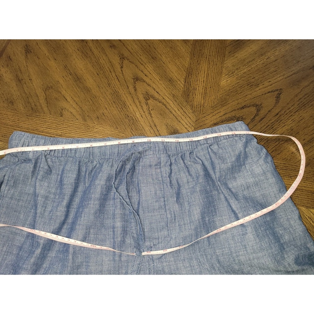 Lands End Mens Blue Cotton Chambray Pajama Pants‎ Lg 36-38 Waist 544152 - Picture 7 of 7